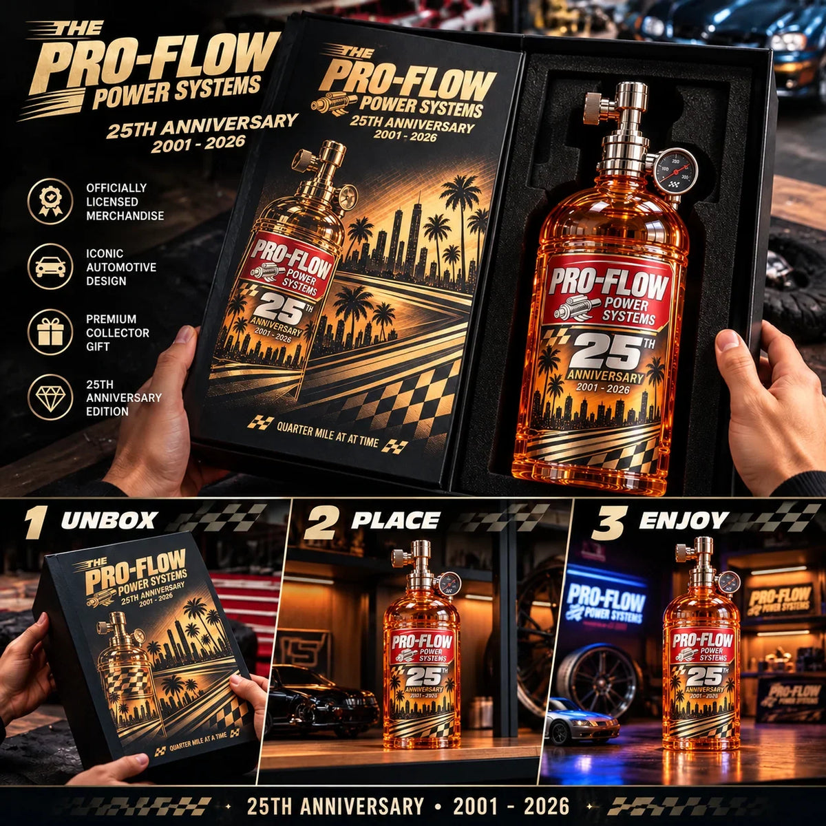 ⏳ Last Day 49% OFF – 25th Anniversary Street Racing Nitrous Tank Whiskey Decanter with Collector’s Box
