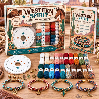 🌸Cottage Garden Kumihimo Bracelet Making Kit – DIY Braided Friendship Bracelets & Creative Gift Set ✨Beginners Friendily