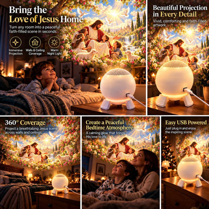 ⏰49% OFF✝️ Jesus Loves the Little Children Projection Light – Fill Your Home With Christ’s Love & Heavenly Peace
