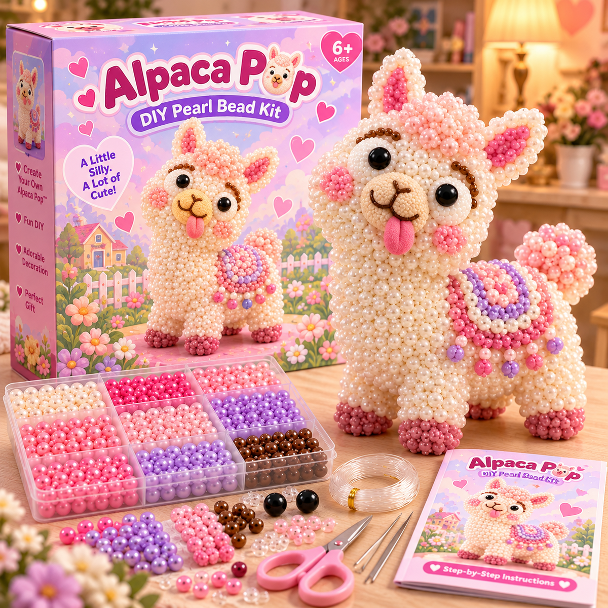 💖🐷 Pearl Oddballs™ – Funny 3D Animal Pearl Bead DIY Kit