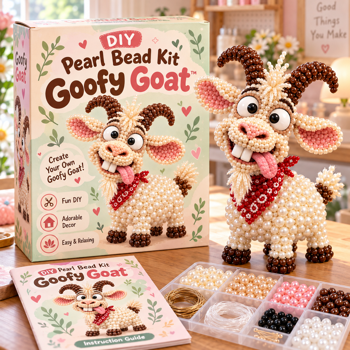 💖🐷 Pearl Oddballs™ – Funny 3D Animal Pearl Bead DIY Kit