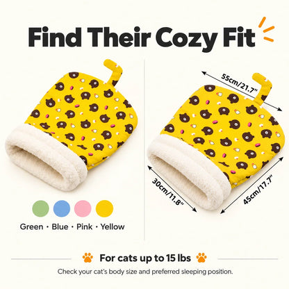 🐱💤 Cozy Cat Sleeping Bag – Ultra-Soft Plush Hideaway Bed for Cats ✨