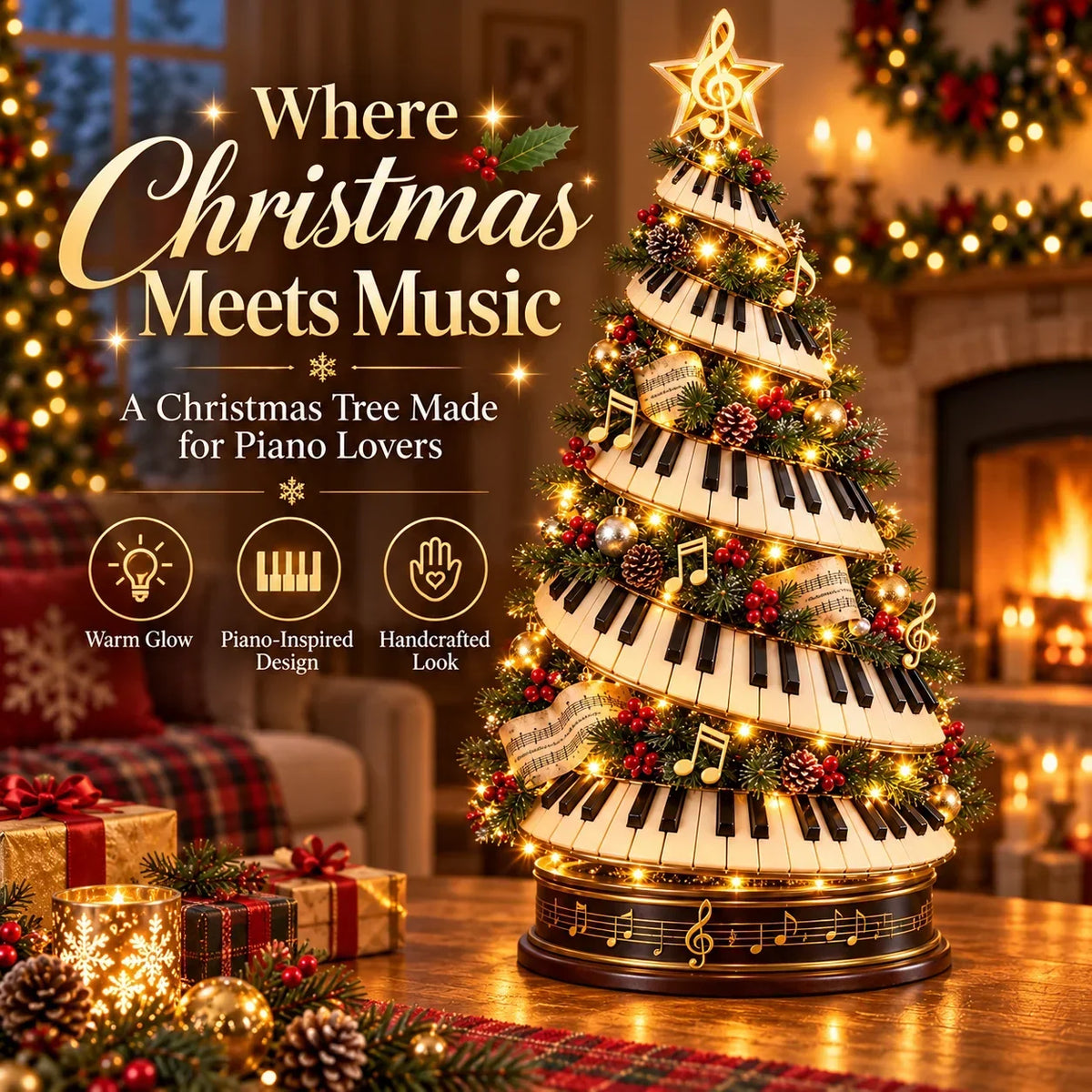 🎹🎄 Christmas in Every Key | Lighted Piano Tree ✨