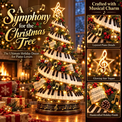 🎹✨Where Music Meets Christmas Magic – Glowing Piano Tree