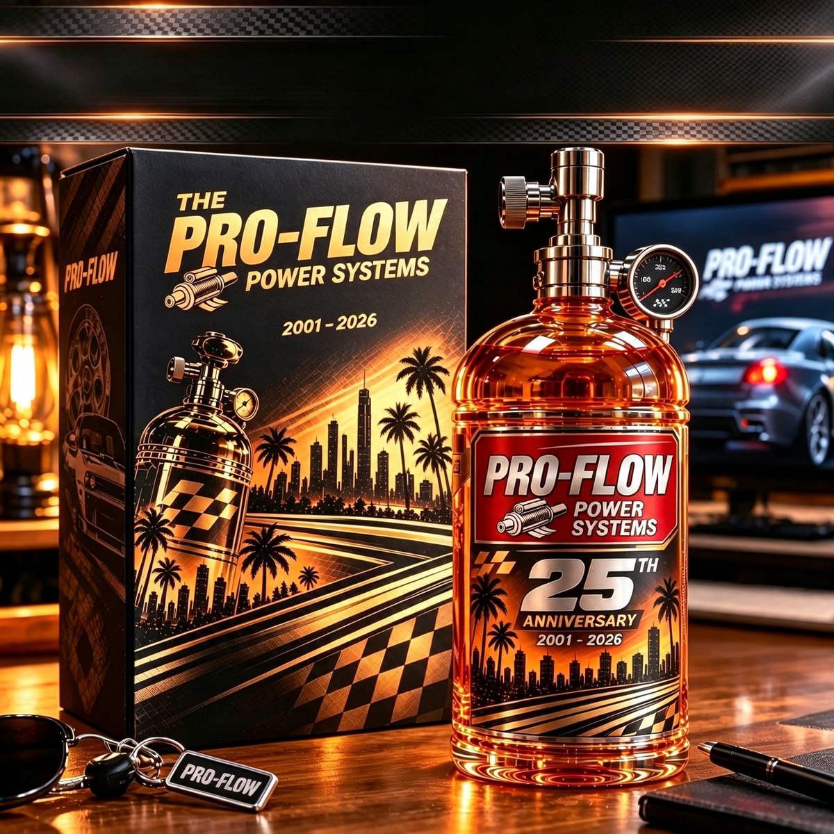 ⏳ Last Day 49% OFF – 25th Anniversary Street Racing Nitrous Tank Whiskey Decanter with Collector’s Box