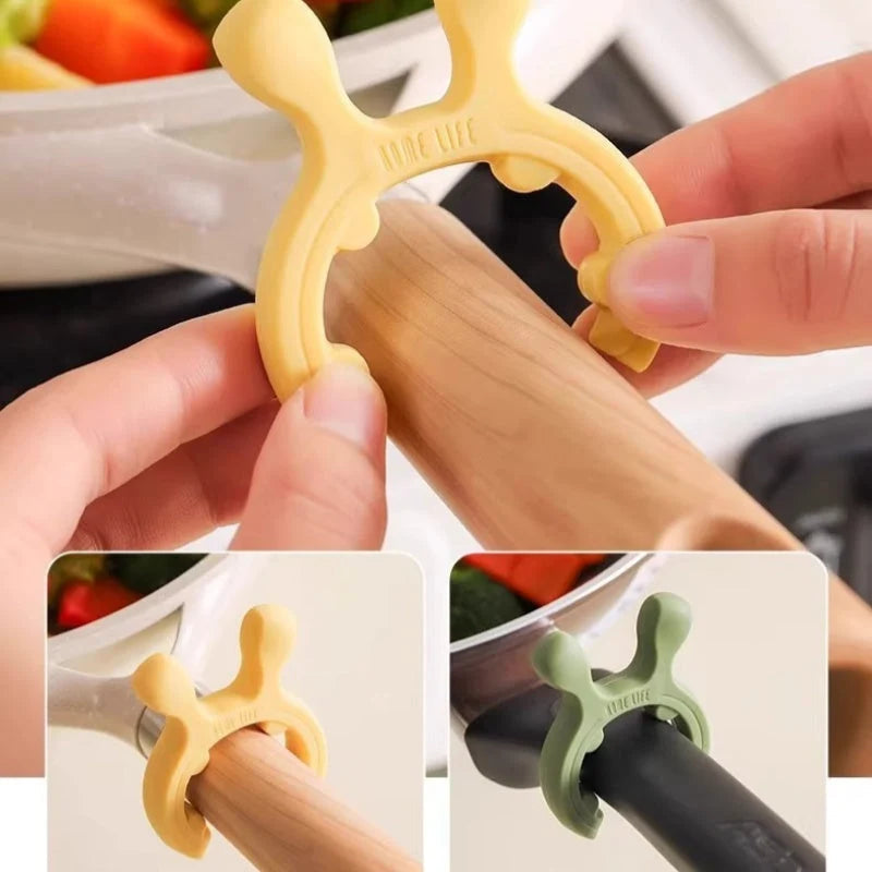 🍳✨ Silicone Pot Handle Spatula Rack – Keep Cooking Utensils Clean & Within Reach