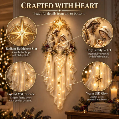 ✨49% OFF Today -⭐ Holy Family Glow™ Illuminated Nativity Wall Hanging