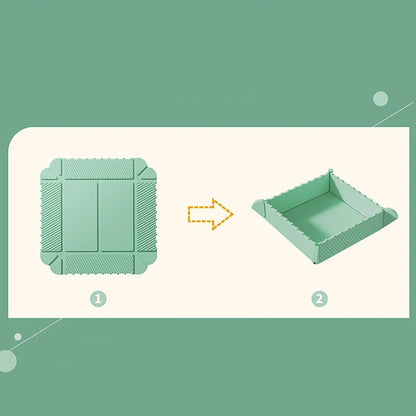 🍳🧲MagnaFold™ 3-in-1 Magnetic Silicone Trivet – Hot Pad, Foldable Tray & Fridge Storage