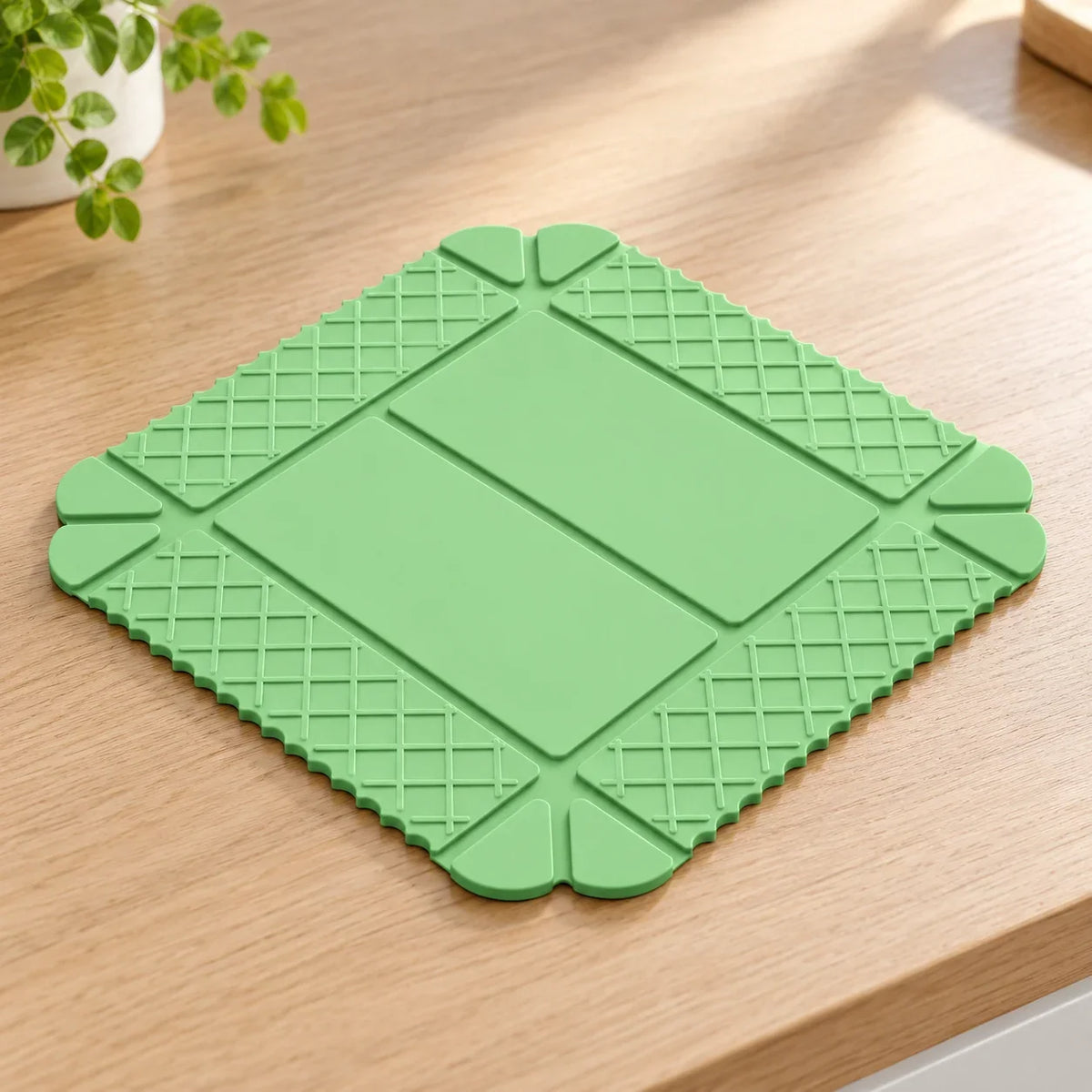 ✨ 3-in-1 Magnetic Silicone Trivet, Cutting Board & Foldable Serving Tray