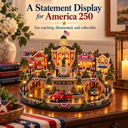 ⏰Limited Stock 50% OFF - 🚙 🇺🇸 America 250 Hometown Heroes – Lighted Veterans Tribute Village