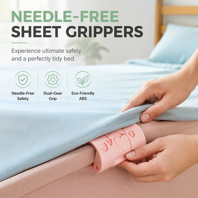 ✨ No-Needle Bed Sheet Clips – Secure, Wrinkle-Reducing Bedding Fasteners