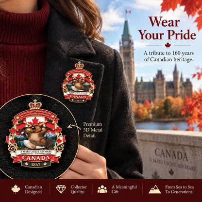 🍁Canada 160th Anniversary Tribute Badge | 1867–2027 Canadian Heritage Collector’s Keepsake