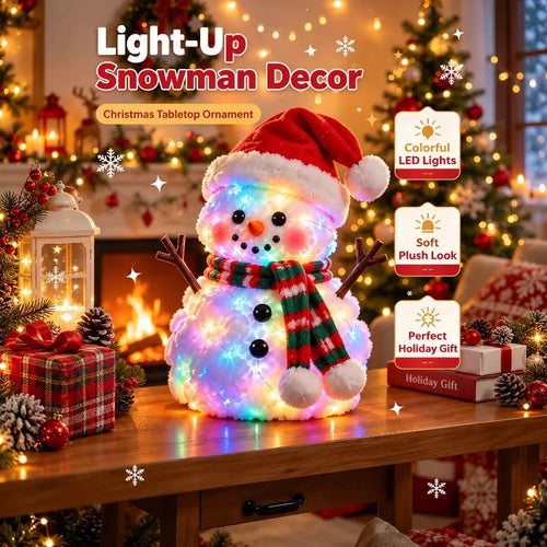 🔥 49% OFF | ⛄✨ Snowman Glow™ – Light-Up Christmas Plush Decor