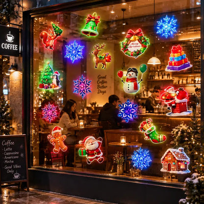 🎄 Light-Up Christmas Wall Decals