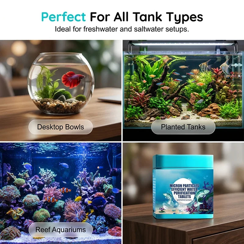 🔥Buy 2 Get 1 Free ✨High-Efficiency Aquarium Water Purification Tablets