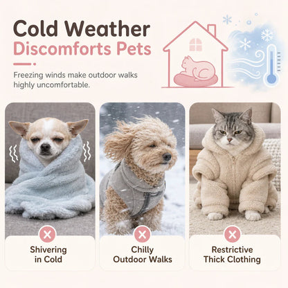 📢📢 50% OFF🐶Cozy Winter Pet Vest – Soft Plush with Adorable Bear Embroidery