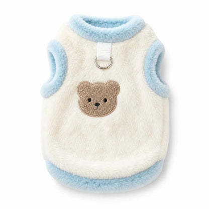 📢📢 50% OFF🐶Cozy Winter Pet Vest – Soft Plush with Adorable Bear Embroidery
