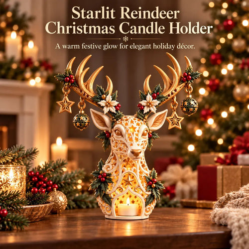 🦌 Starlit Reindeer Christmas Tealight Holder🔥