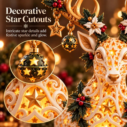 🦌 Starlit Reindeer Christmas Tealight Holder🔥