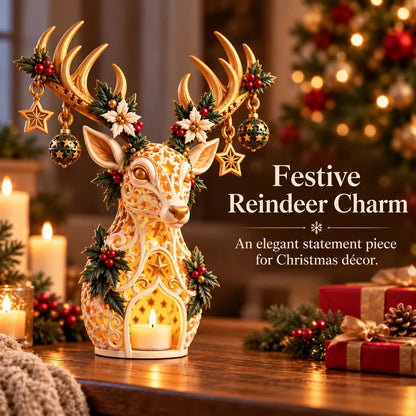 🦌 Starlit Reindeer Christmas Tealight Holder🔥