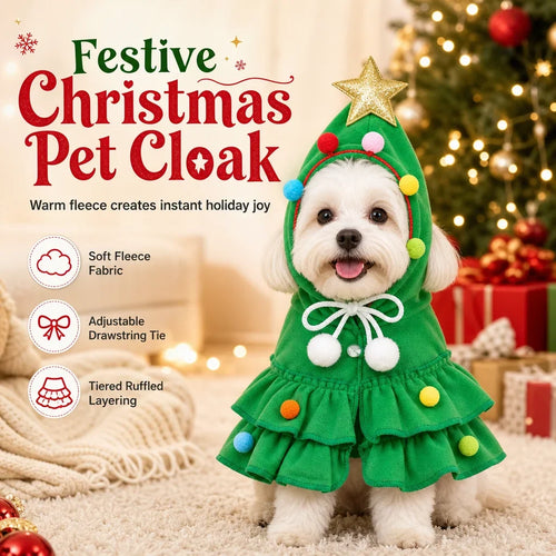 📢📢50% OFF !! ⏰Christmas Tree Pet Cape Cloak for Cats & Dogs