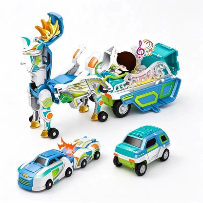 Magnetic Transforming Dragon Race Car! 2-in-1 Transformable Dragon & Racing Vehicle Toy🚗