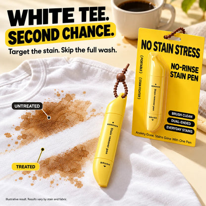 Portable Dual-Head Stain Remover Pen✨ Instant No-Rinse Emergency Spot Cleaner for Clothes, Oil & Coffee Stains⏳