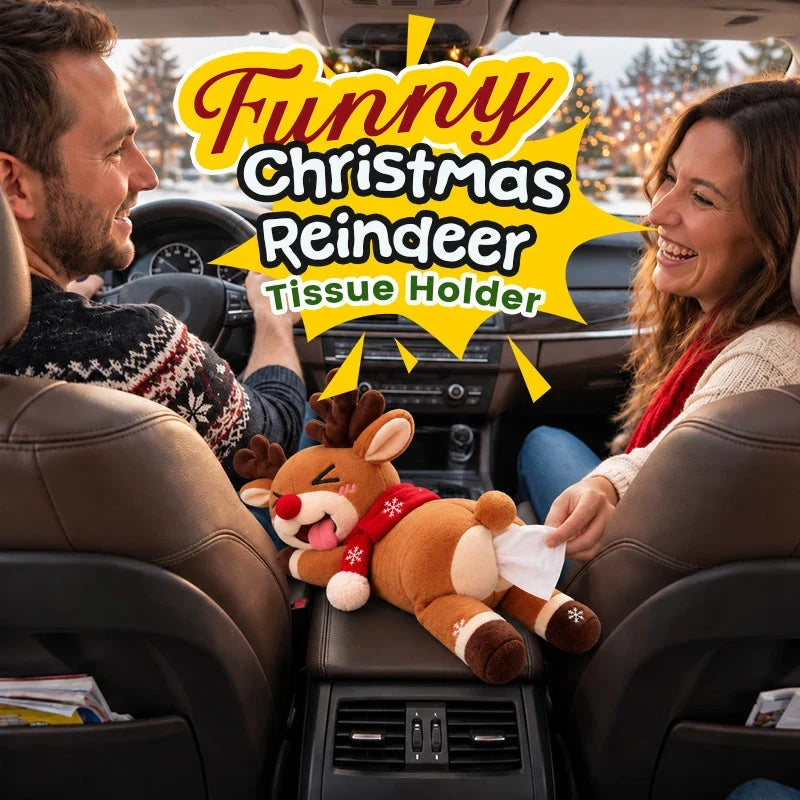 🦌 Funny Christmas Reindeer Tissue Holder