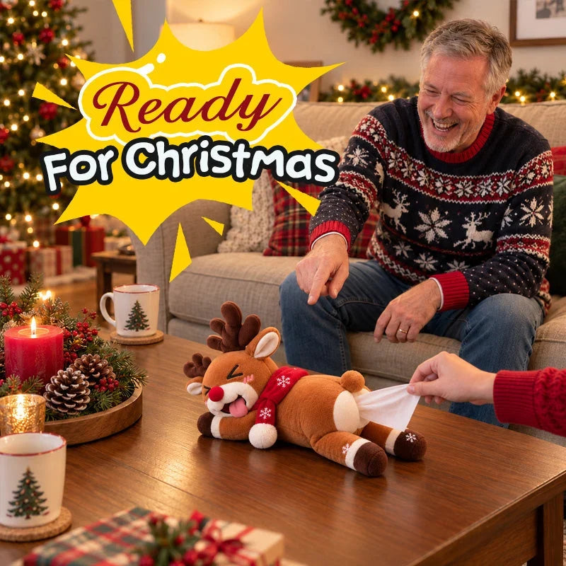 🦌 Funny Christmas Reindeer Tissue Holder