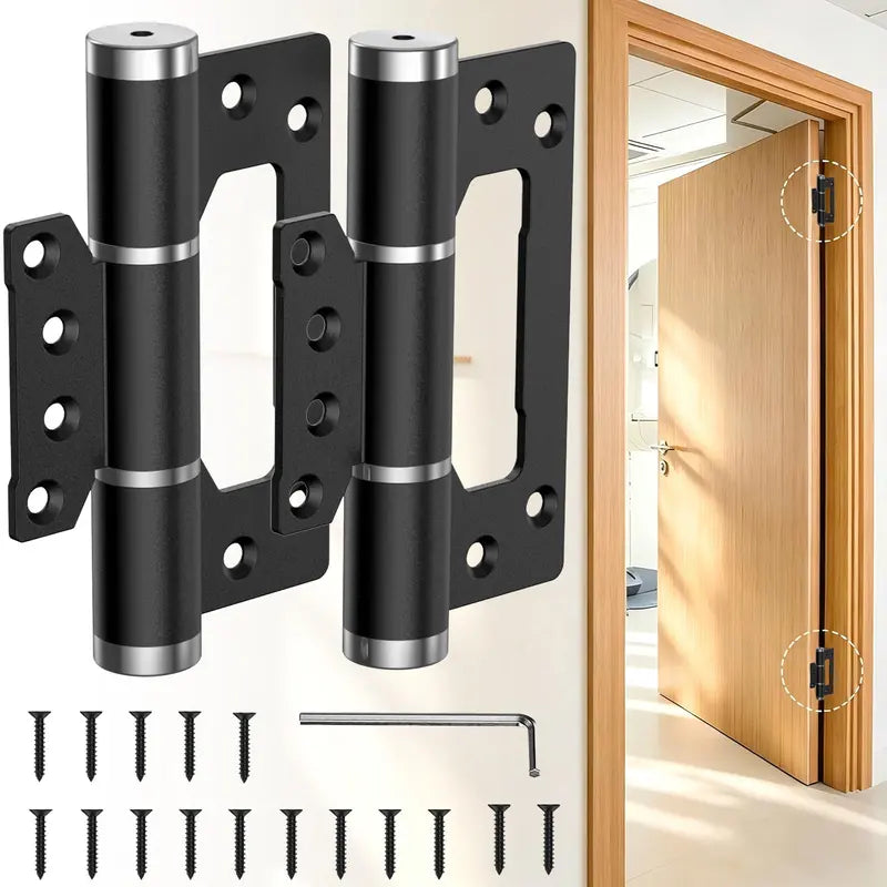 5' Self Closing Hinges, Soft Close Non Mortise, Heavy Duty Aluminum,2pk