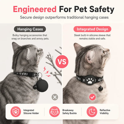 🏷️limited-time 49% Off! reflective Cat Collar With Waterproof Smart Pet Tracker Locator🐱