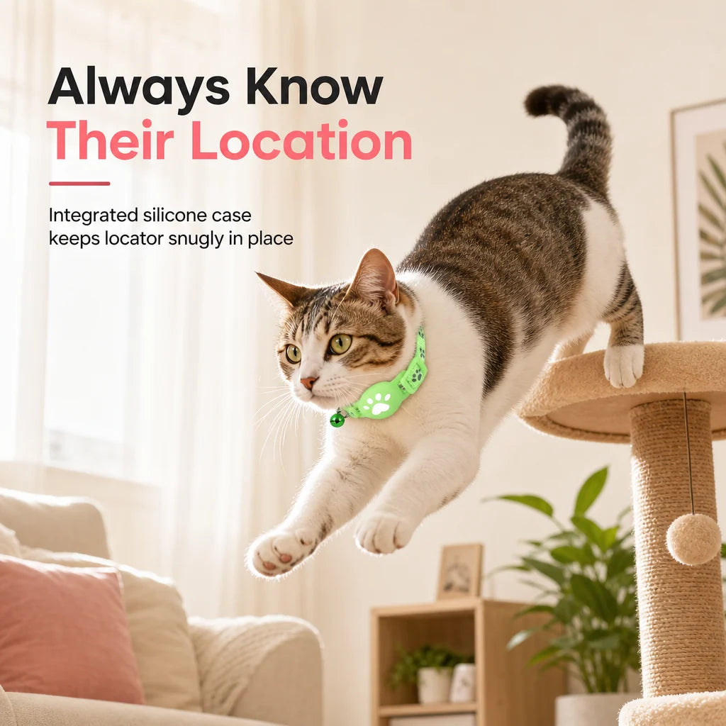 🏷️limited-time 49% Off! reflective Cat Collar With Waterproof Smart Pet Tracker Locator🐱