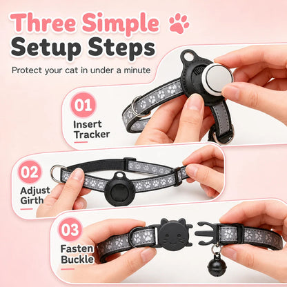 🏷️limited-time 49% Off! reflective Cat Collar With Waterproof Smart Pet Tracker Locator🐱
