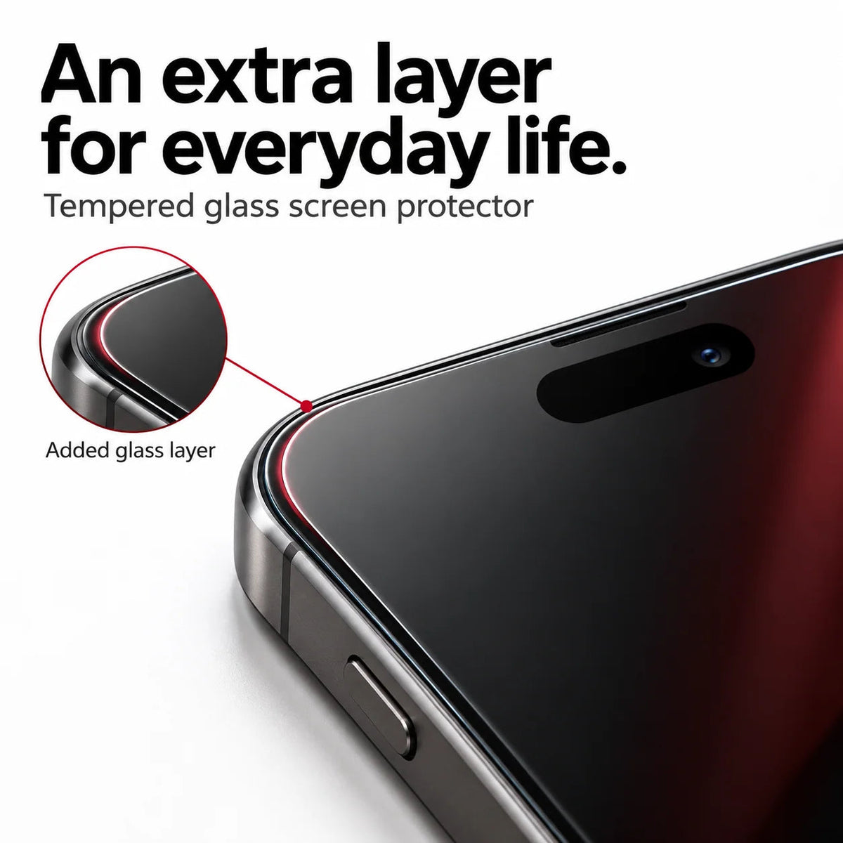 ❤️ iPhone Red Flash Privacy Screen Protector