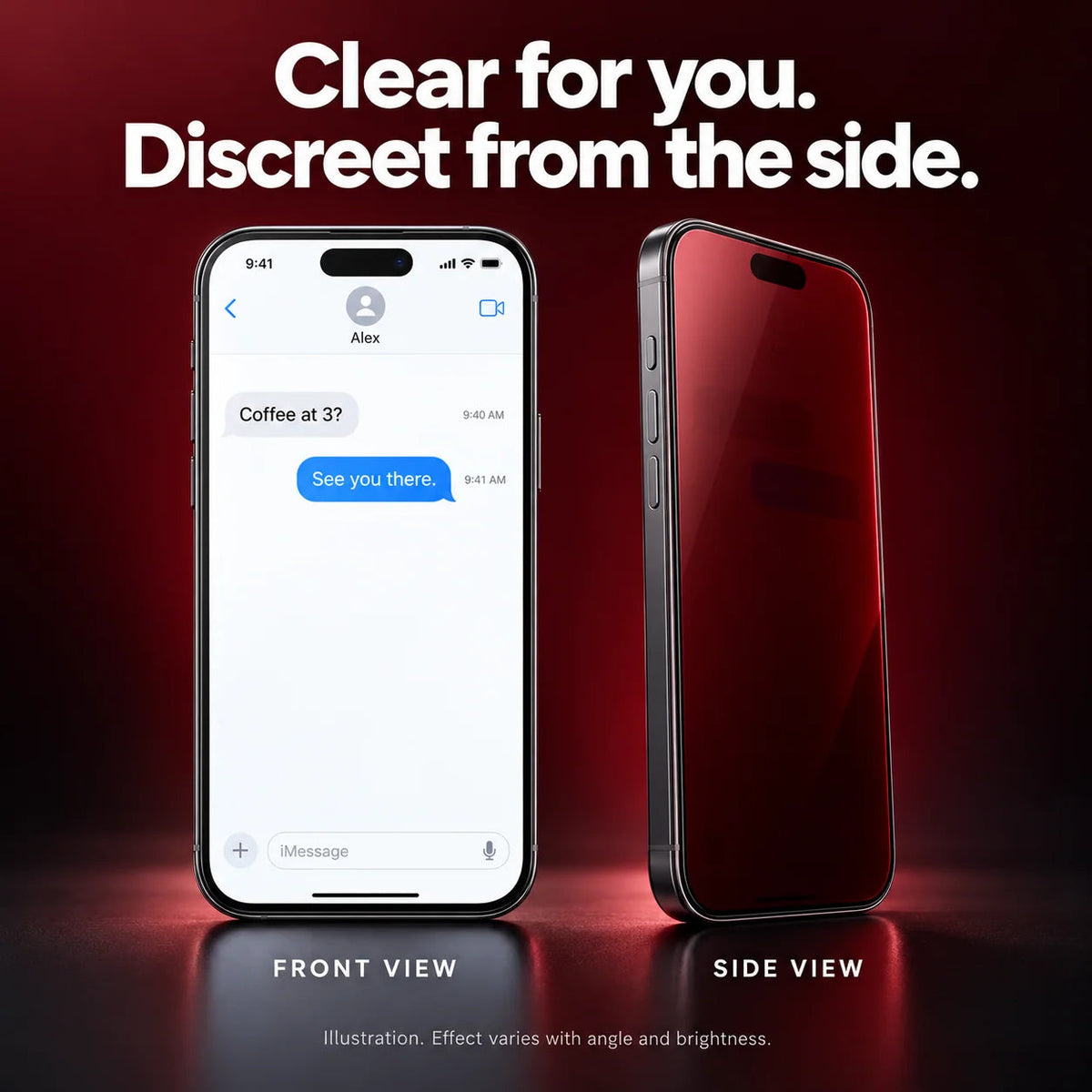❤️ iPhone Red Flash Privacy Screen Protector