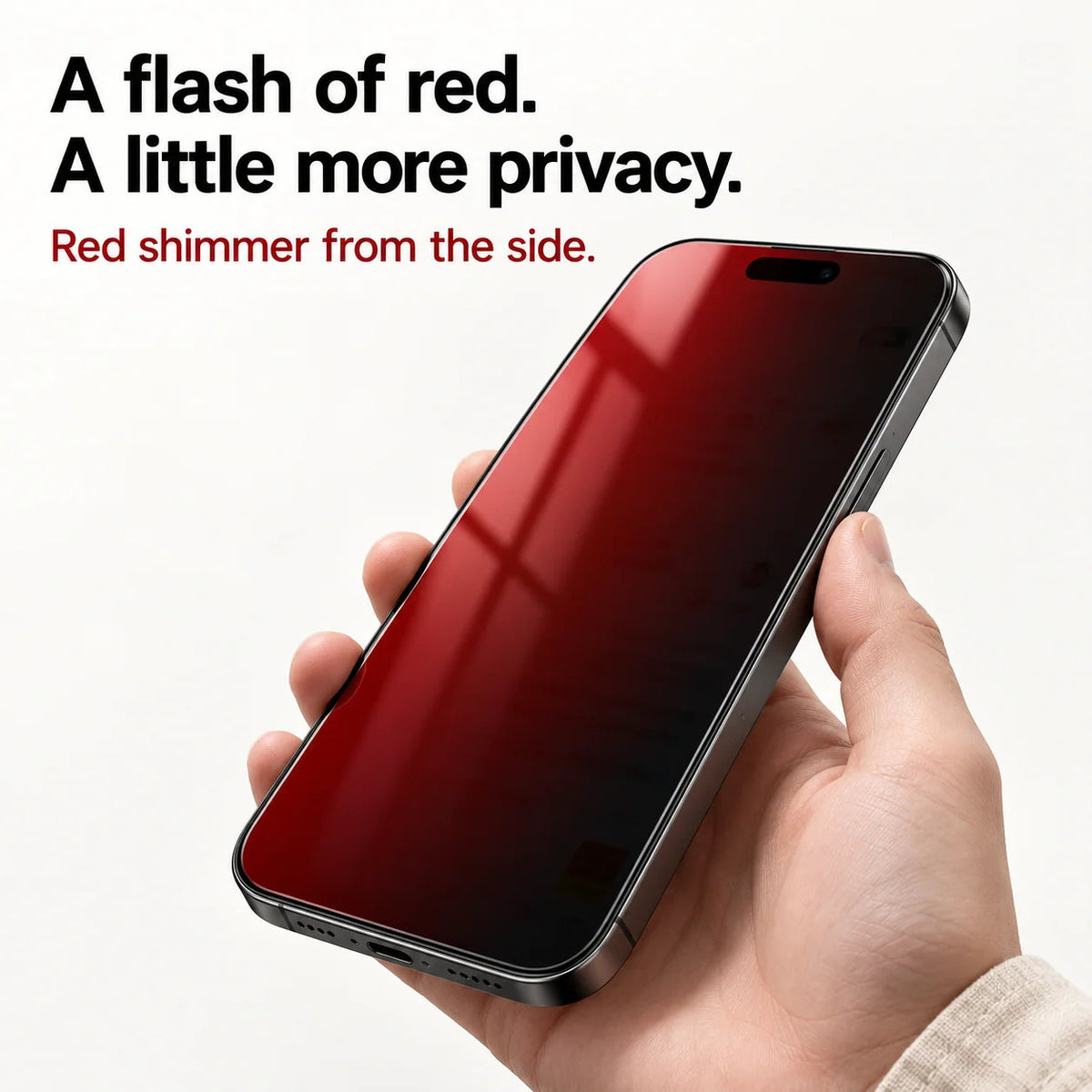 ❤️ iPhone Red Flash Privacy Screen Protector