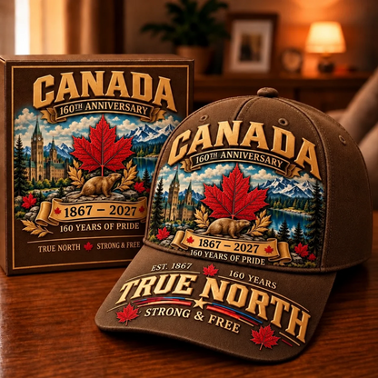 49% OFF -  Canada 160th Anniversary 1867–2027 – Premium Heritage Cap | Cotton-Poly Blend • Detailed Embroidery • Adjustable Fit