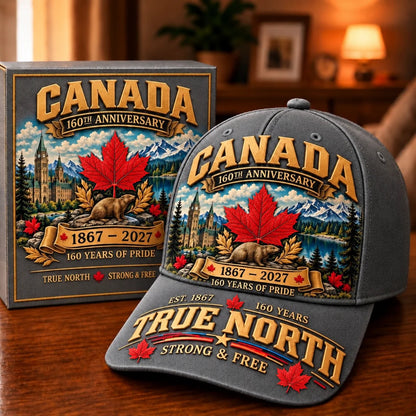 49% OFF -  Canada 160th Anniversary 1867–2027 – Premium Heritage Cap | Cotton-Poly Blend • Detailed Embroidery • Adjustable Fit