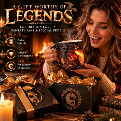 🔥 Last Day 49% OFF - 🐉 Dragonfire 3D Heat-Reveal Magic Mug | Add a Hot Drink. Awaken the Dragon.🔥