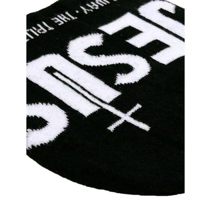 Unisex Y2K Heart & Cross Jacquard Knit Beanie Cap for Cold Weather