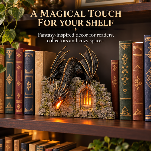 ✨🐉 Drachen-Luftbefeuchter mit Flammeneffekt – Mystischer Fantasy-Nebel für Ihre Leseecke
