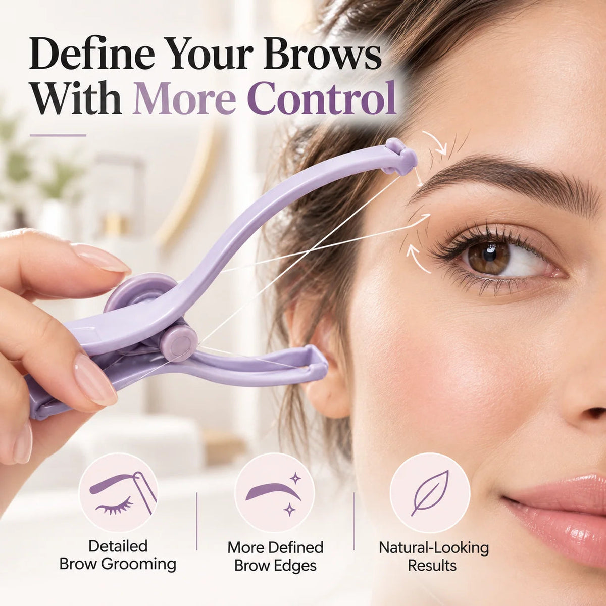 Eyebrow Threading Tool 💜 – Precise Facial Hair Removal at Home