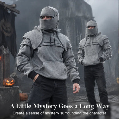 ⚔️ Medieval Knight Armor Hoodie – 2-in-1 Cosplay & Streetwear Pullover 🛡️