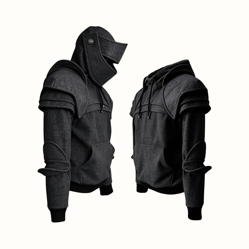 ⚔️ Medieval Knight Armor Hoodie – 2-in-1 Cosplay & Streetwear Pullover 🛡️