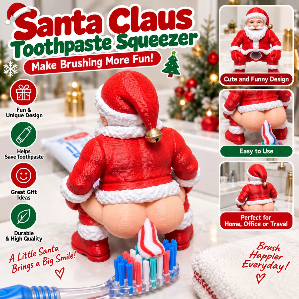 ✨🎅Cheek District - Santa Toothpase Dispenser🥳