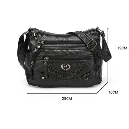 📢📢50% OFF !! ⏰Women's Soft PU Leather Multi-Pocket Crossbody Bag