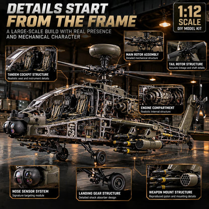 🔥LAST DAY 70% OFF🚁Attack Helicopter Model Kit – Build Your Own Military Aviation Legend