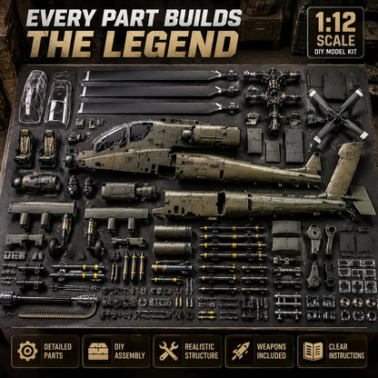🔥LAST DAY 70% OFF🚁Attack Helicopter Model Kit – Build Your Own Military Aviation Legend