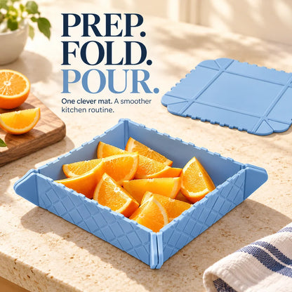 🥗 6 PCS Foldable Silicone Cutting Mat & Serving Tray