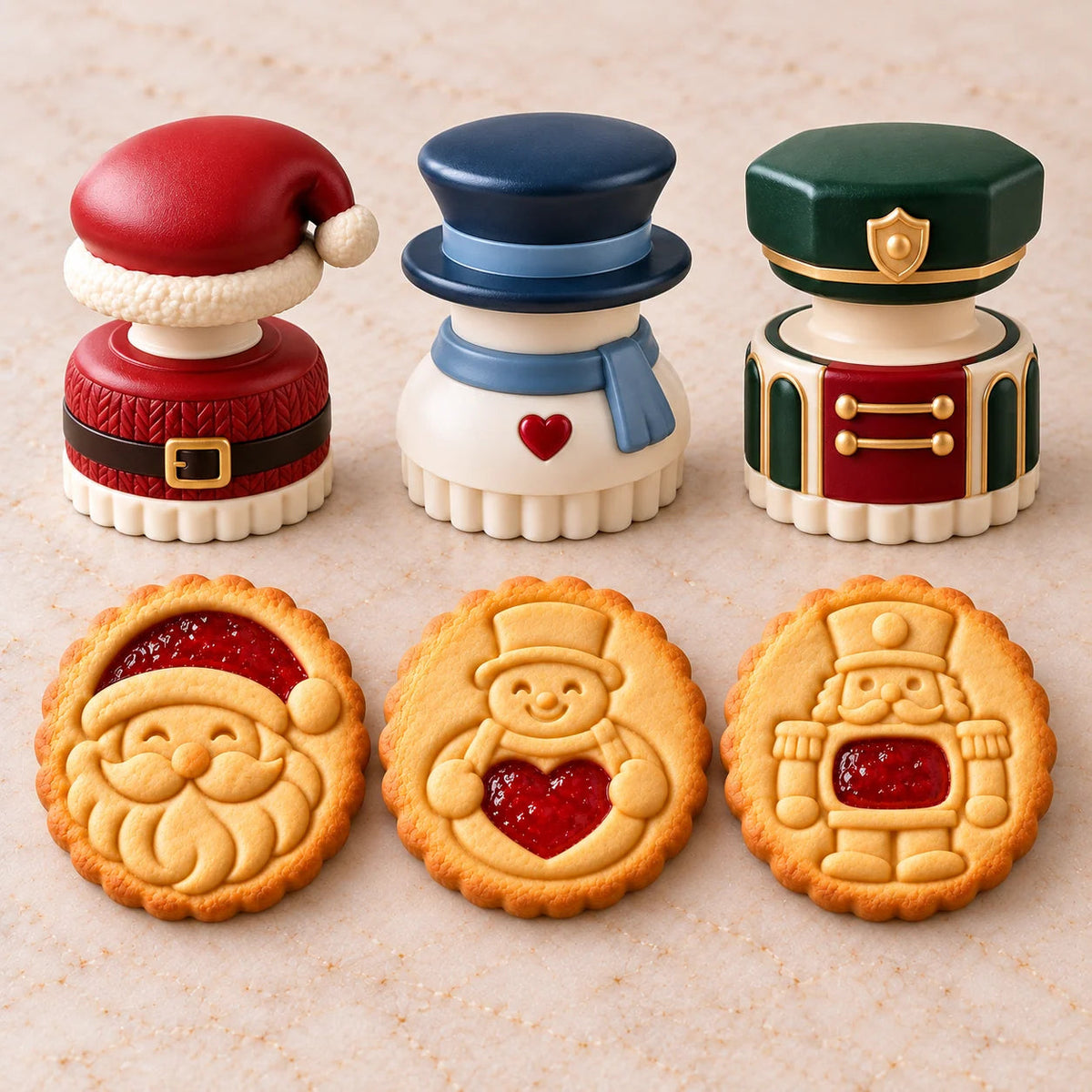 🔥Limited time 50% OFF -🍓🍪 Christmas Jam Cookie Press – Make Adorable Holiday Cookies at Home!